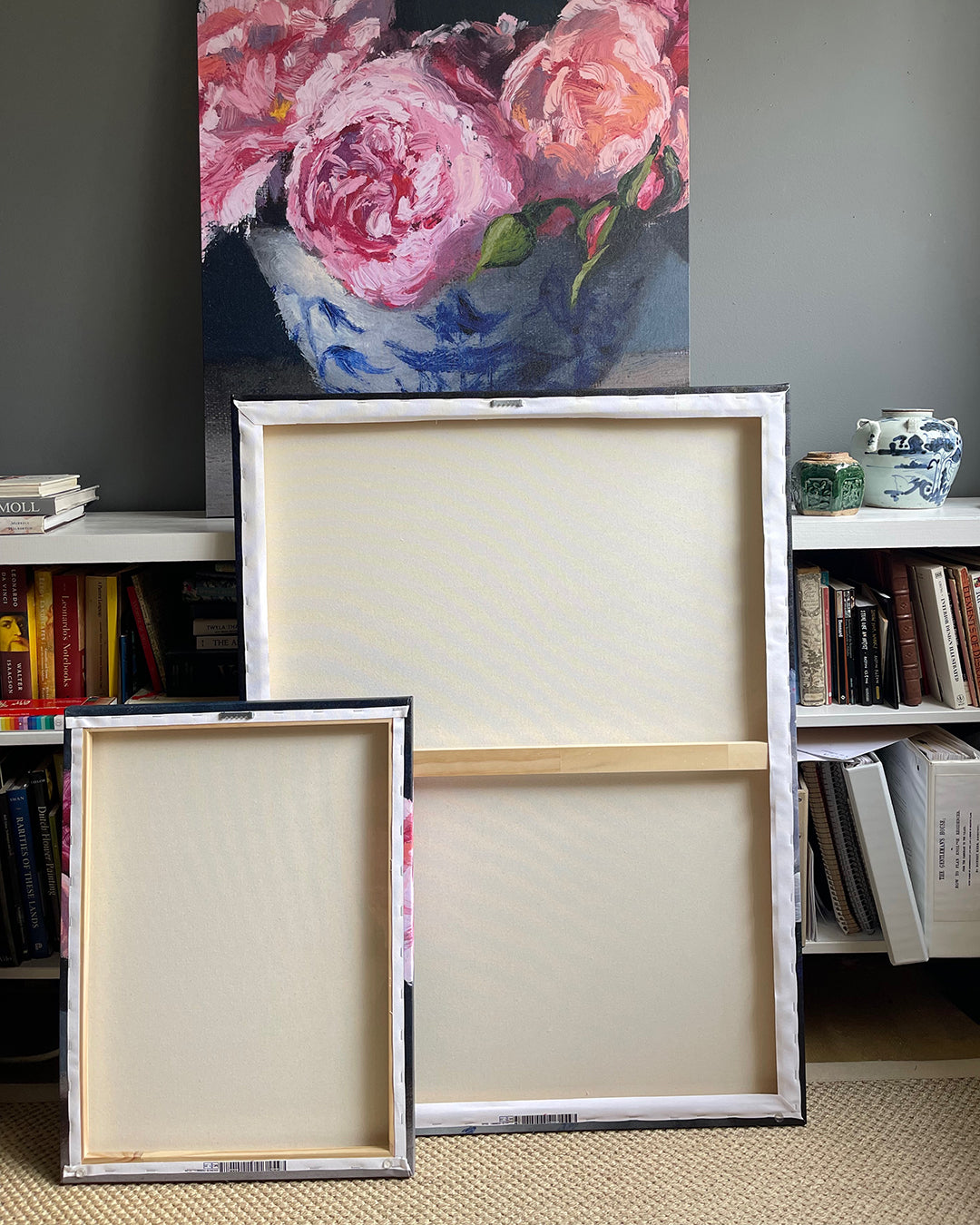 Roses and Bleeding Hearts, Canvas Art Print, Stretched 1.25" Deep