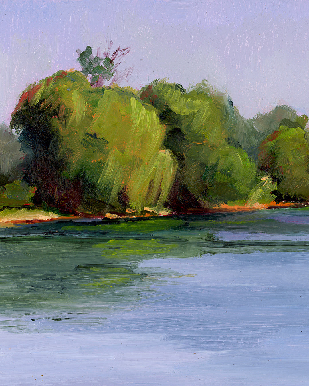 Potomac River Series XVIII, unframed oil painting, 7 x 11 inches