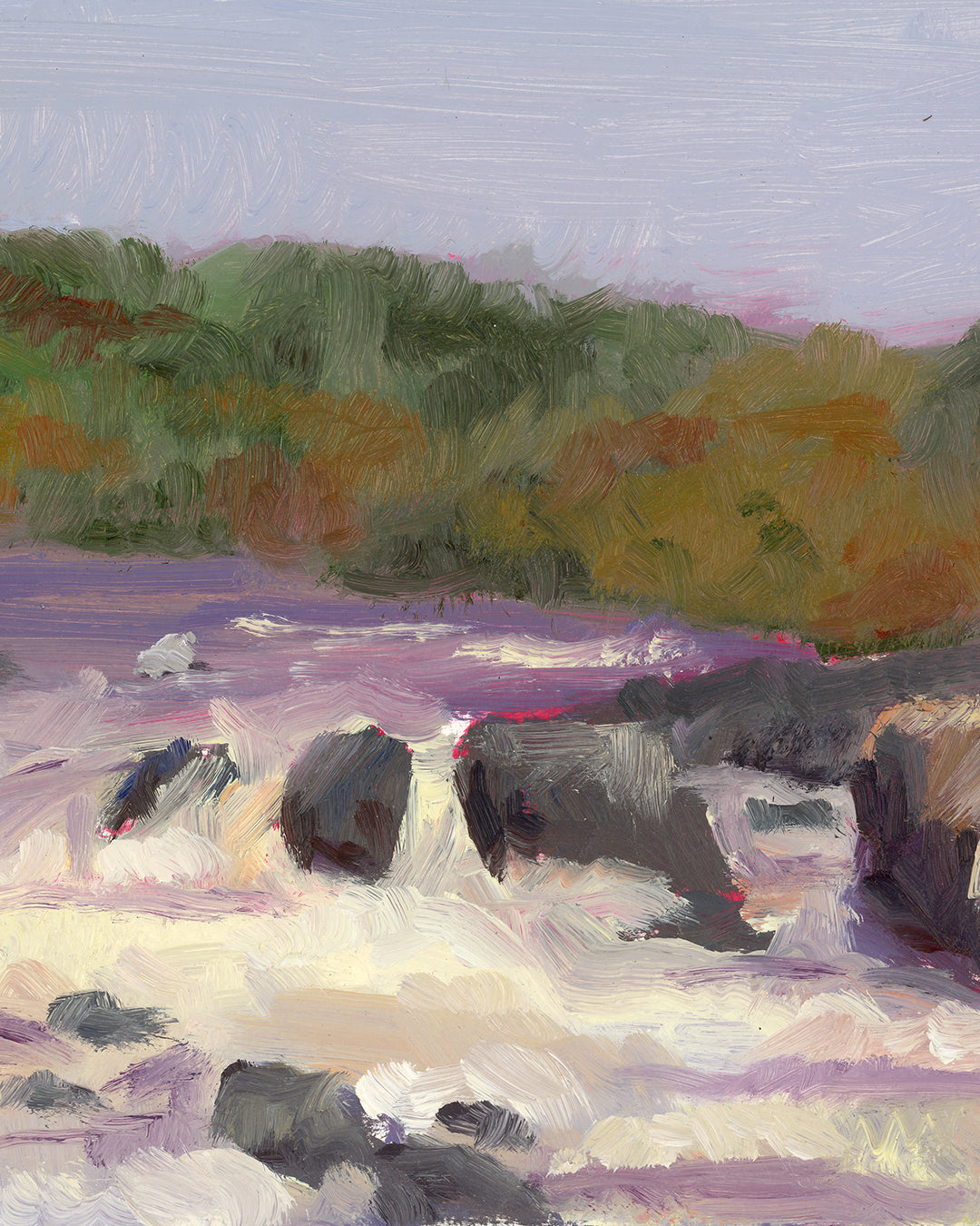 Potomac River Series XXVII Great Falls, unframed oil painting, 6.5 x 10.5 inches