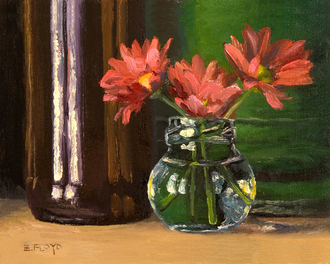 Red Mums - 8"x10" print