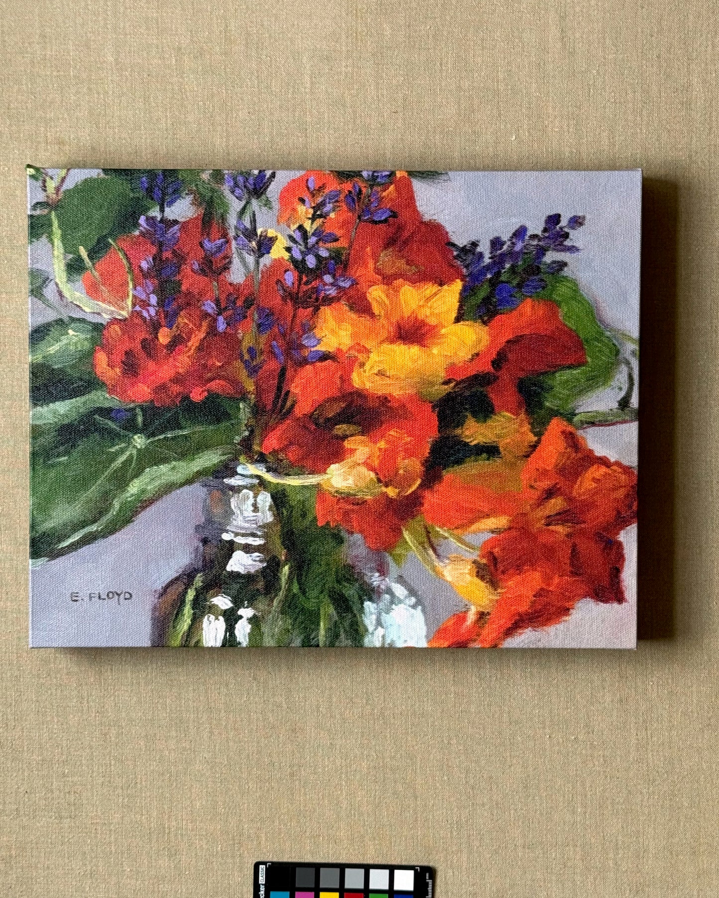 PRINT: Nasturtiums, Canvas Print, 14 x 11 inches