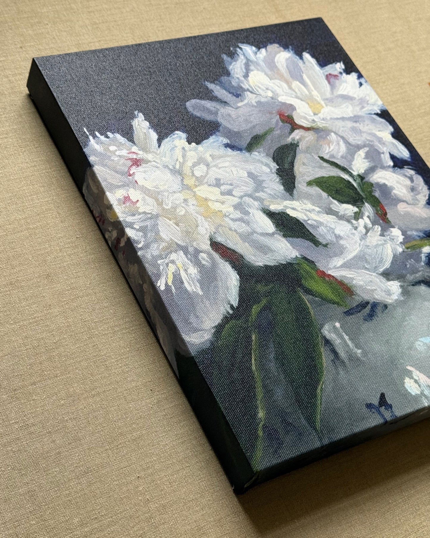 PRINT: Peonies, Canvas Print, 14 x 11 inches