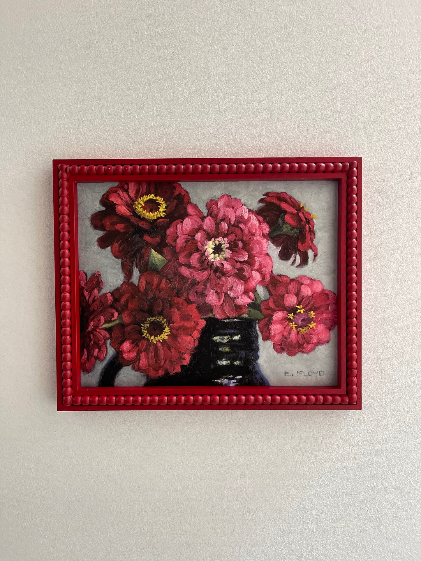 August 2024 - Limited Edition Print - Red Zinnias