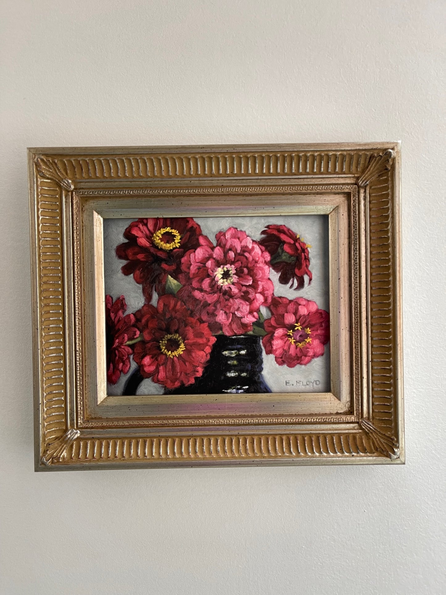 August 2024 - Limited Edition Print - Red Zinnias