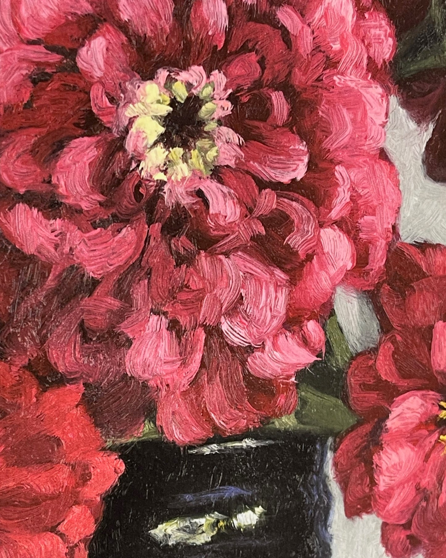 August 2024 - Limited Edition Print - Red Zinnias