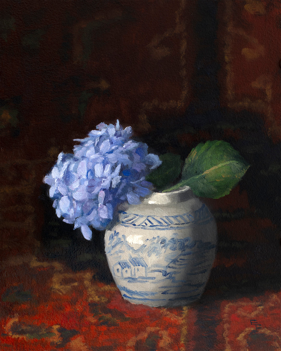 January 2026 - Limited Edition Print - Hydrangea in Ginger Jar