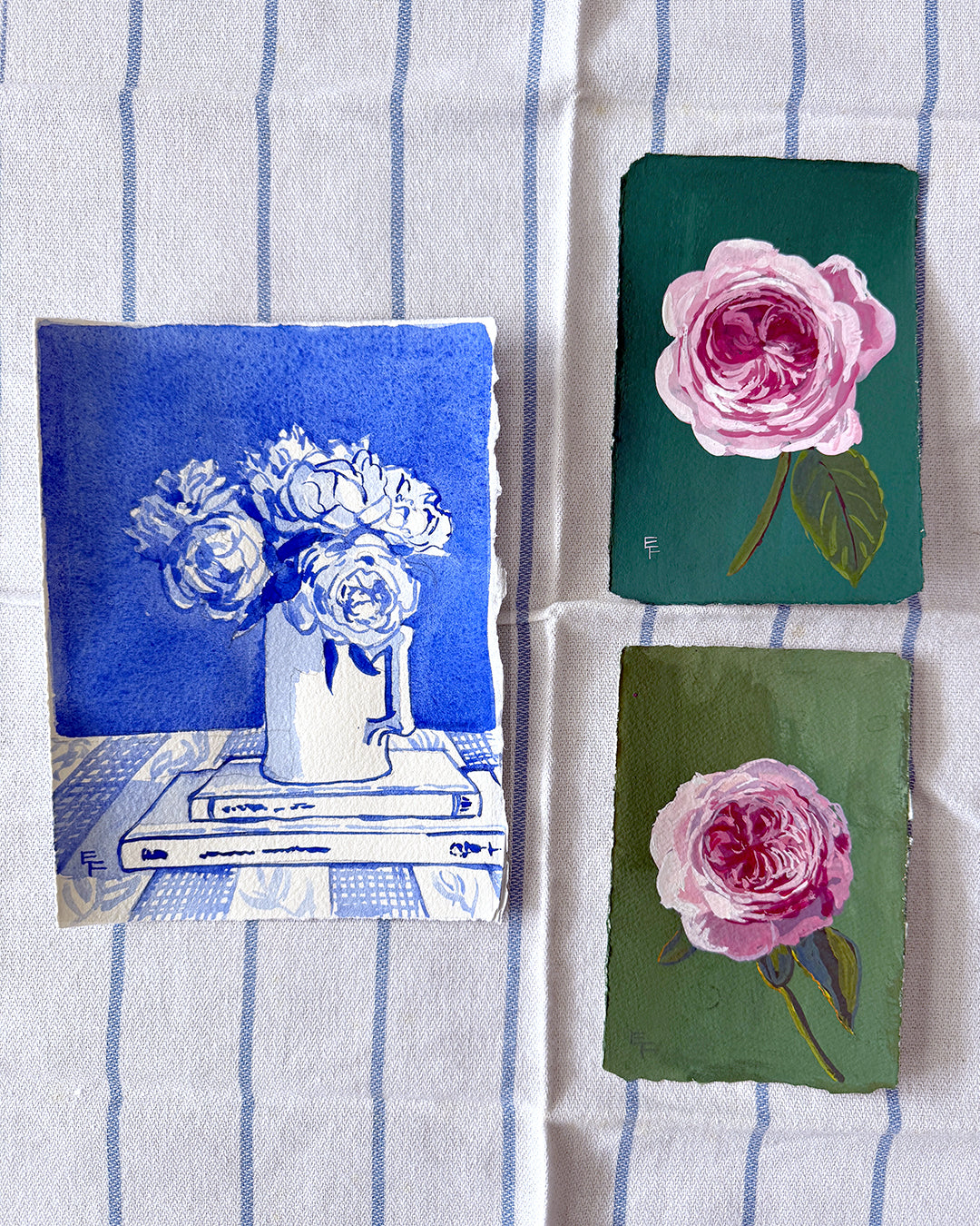 Gouache Rose No. 2, Unframed