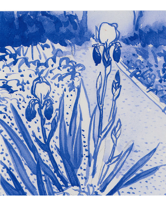 Blooming Iris Fine Art Matted Prints, 8x10