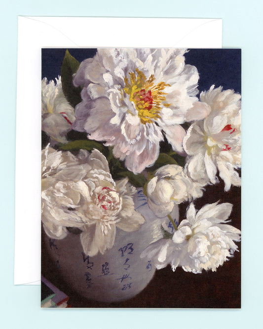 A Time to Savor (Peonies) Greeting Card
