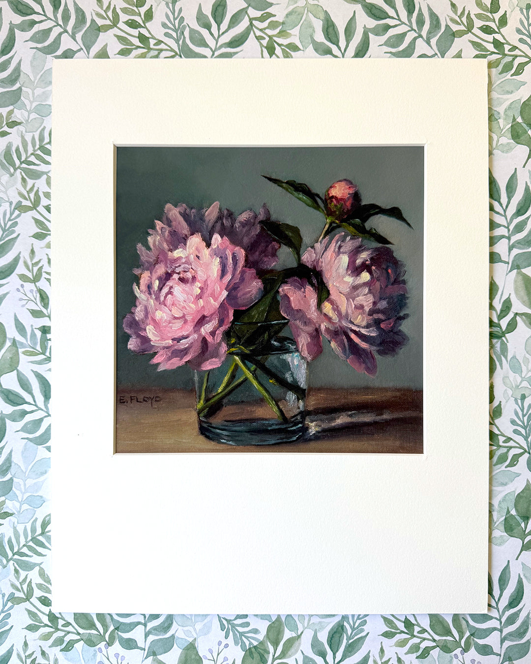 Pink Peonies Fine Art Matted Prints, 11x14