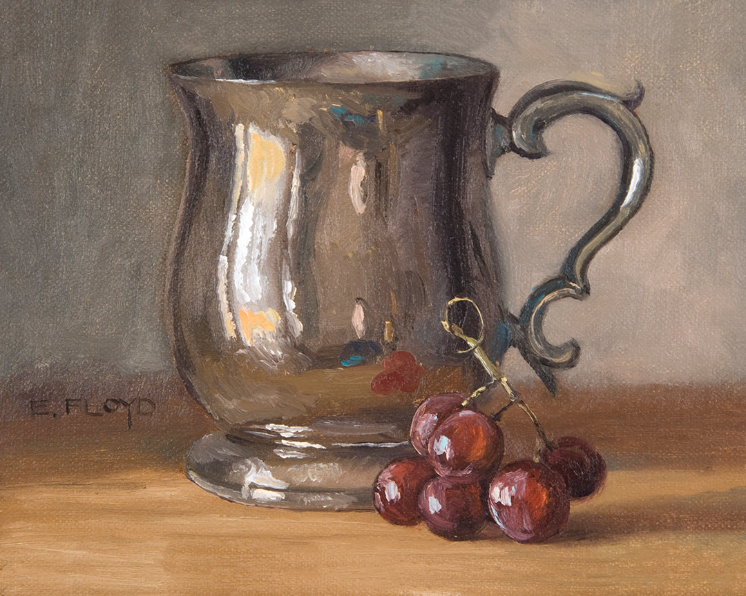 Pewter Mug and Grapes - 8"x10" print