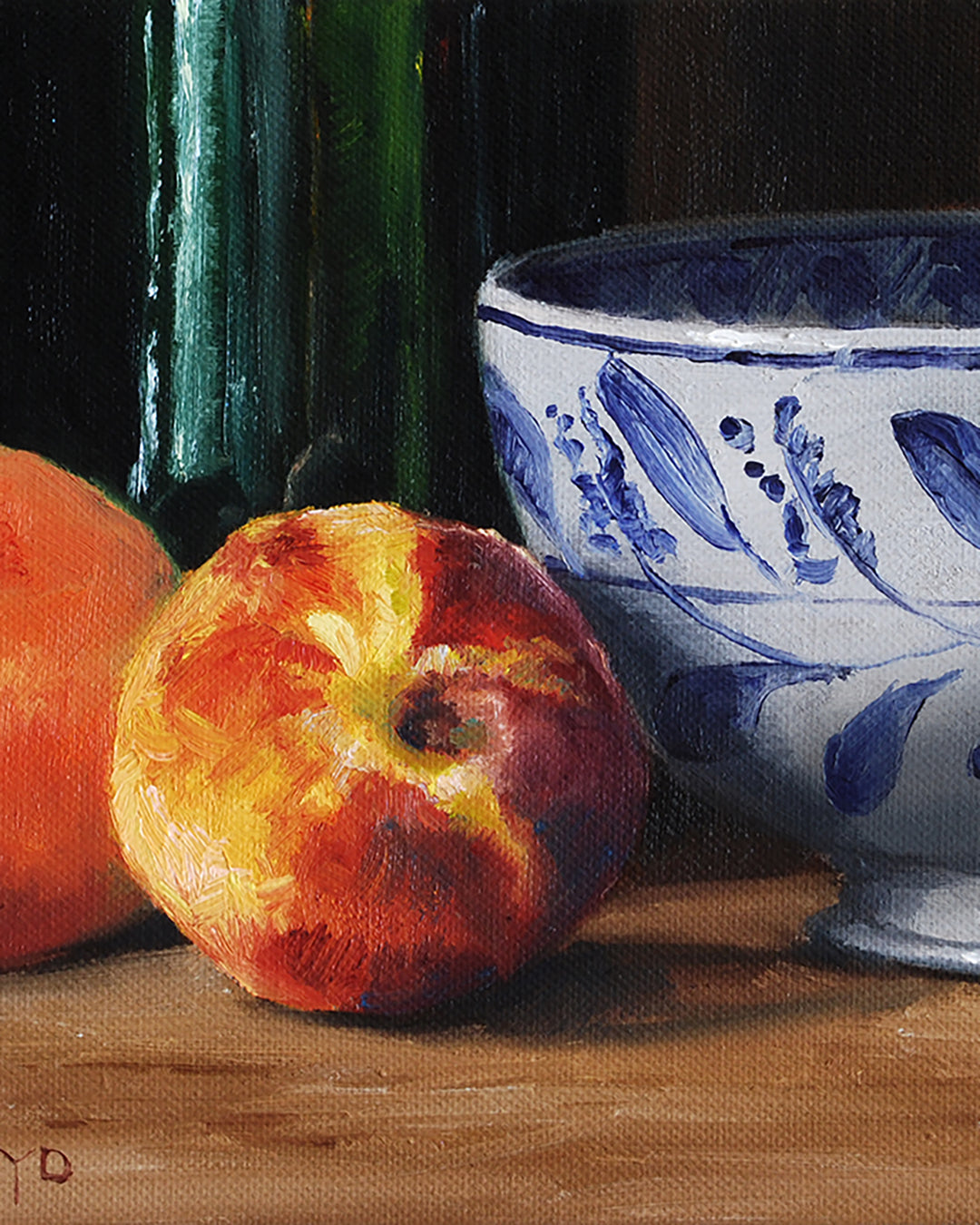 Peaches, Bowl, and Bottle - 8"x10" print