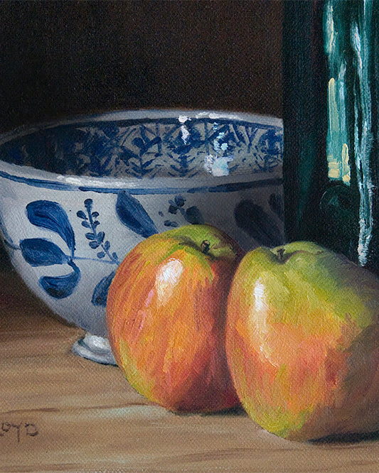 Forelle Pears, Bowl, and Bottle - 8"x10" print
