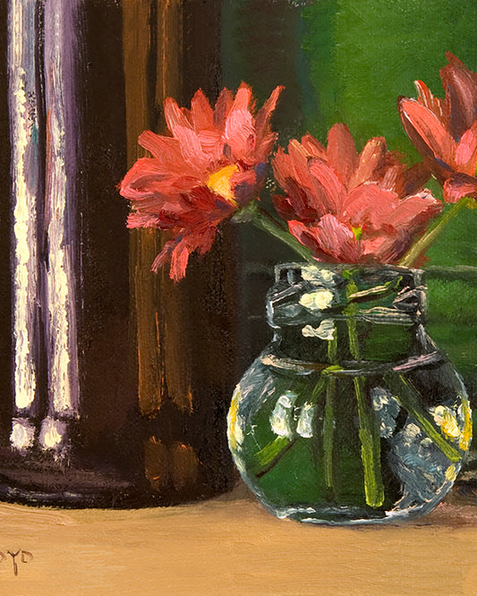 Red Mums - 8"x10" print