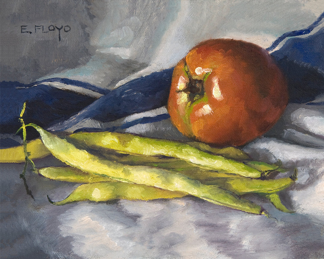 Tomato and Shelling Beans - 8"x10" print