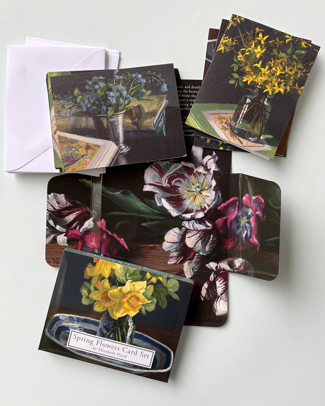 Spring Flowers Greeting Card Set
