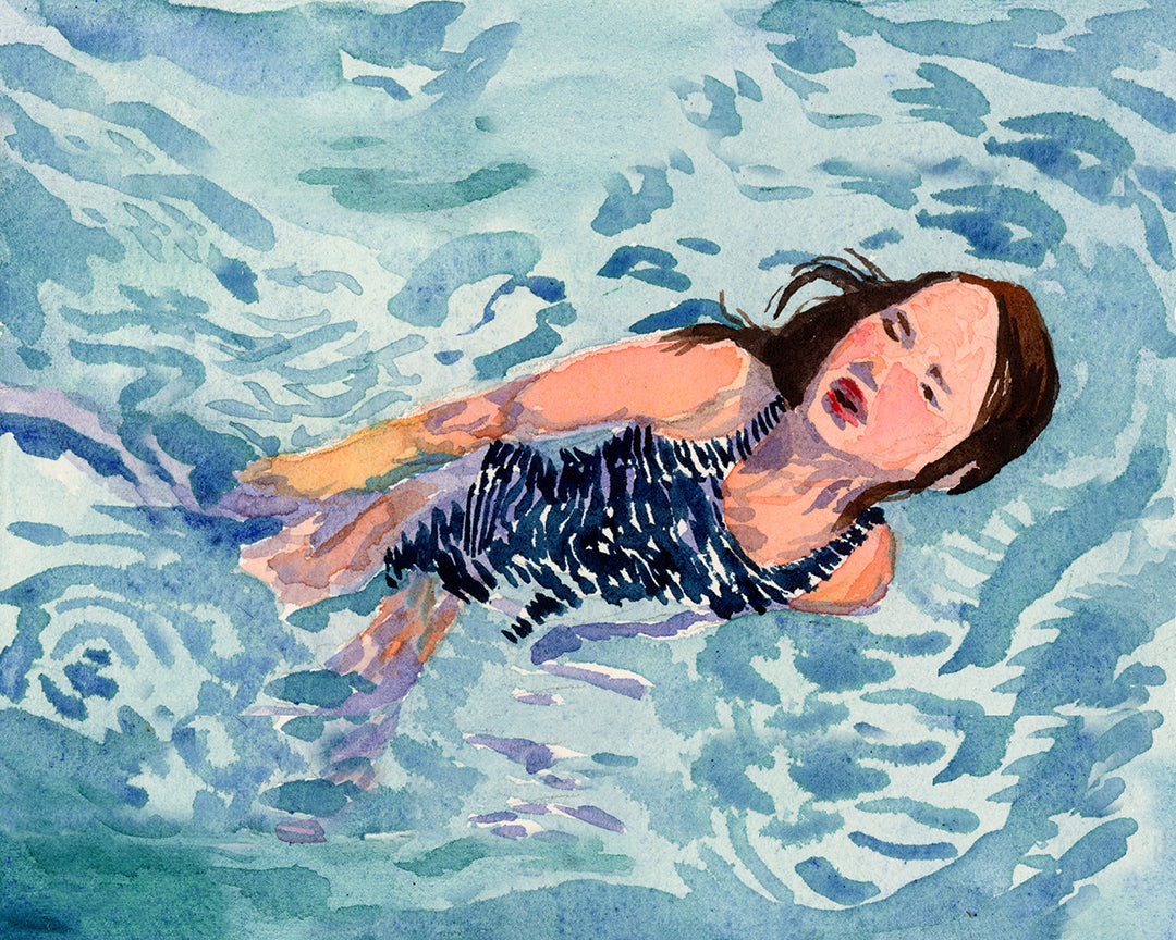 Swimming No. 3, Fine Art Print on Paper