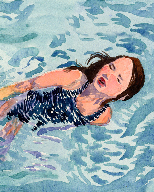 Swimming No. 3, Fine Art Print on Paper