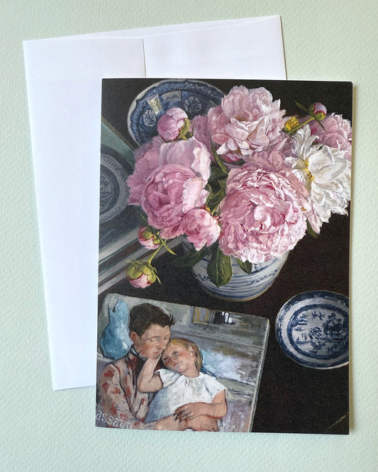 A Time to Love and Embrace (Peonies) Greeting Card
