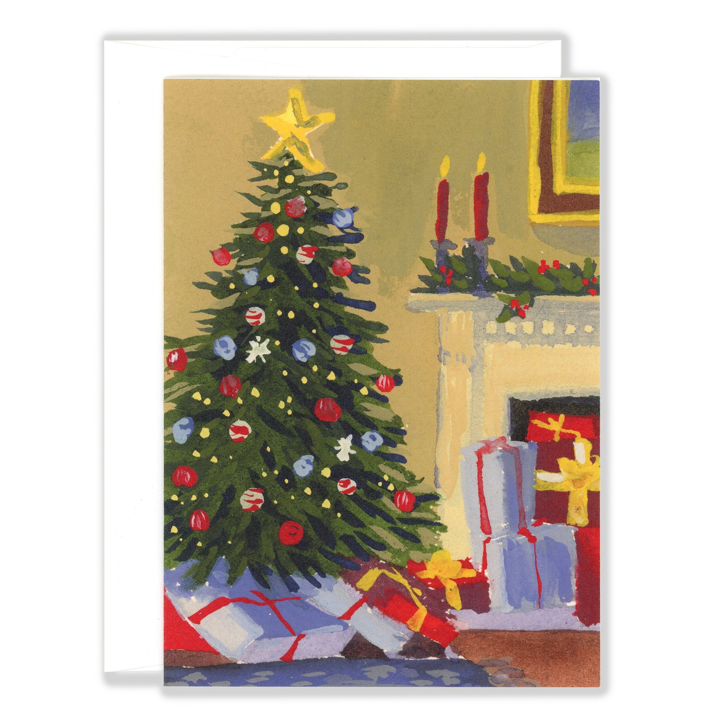 Christmas Tree with Presents Greeting Card