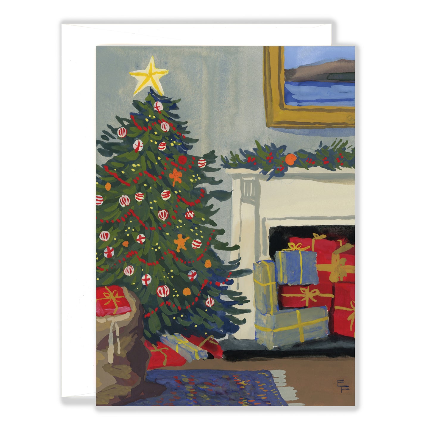 Christmas Tree with Gifts Greeting Card
