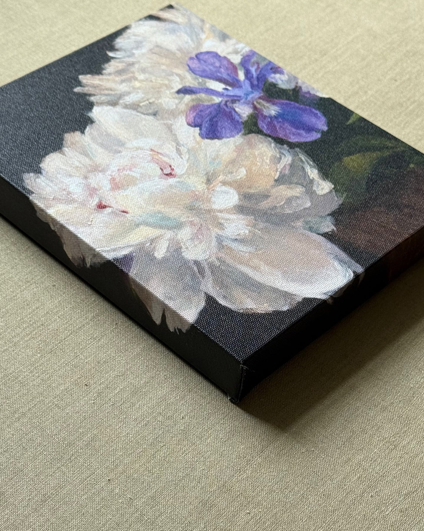PRINT: Peonies and Irises, Canvas Print, 8 x 10 inches