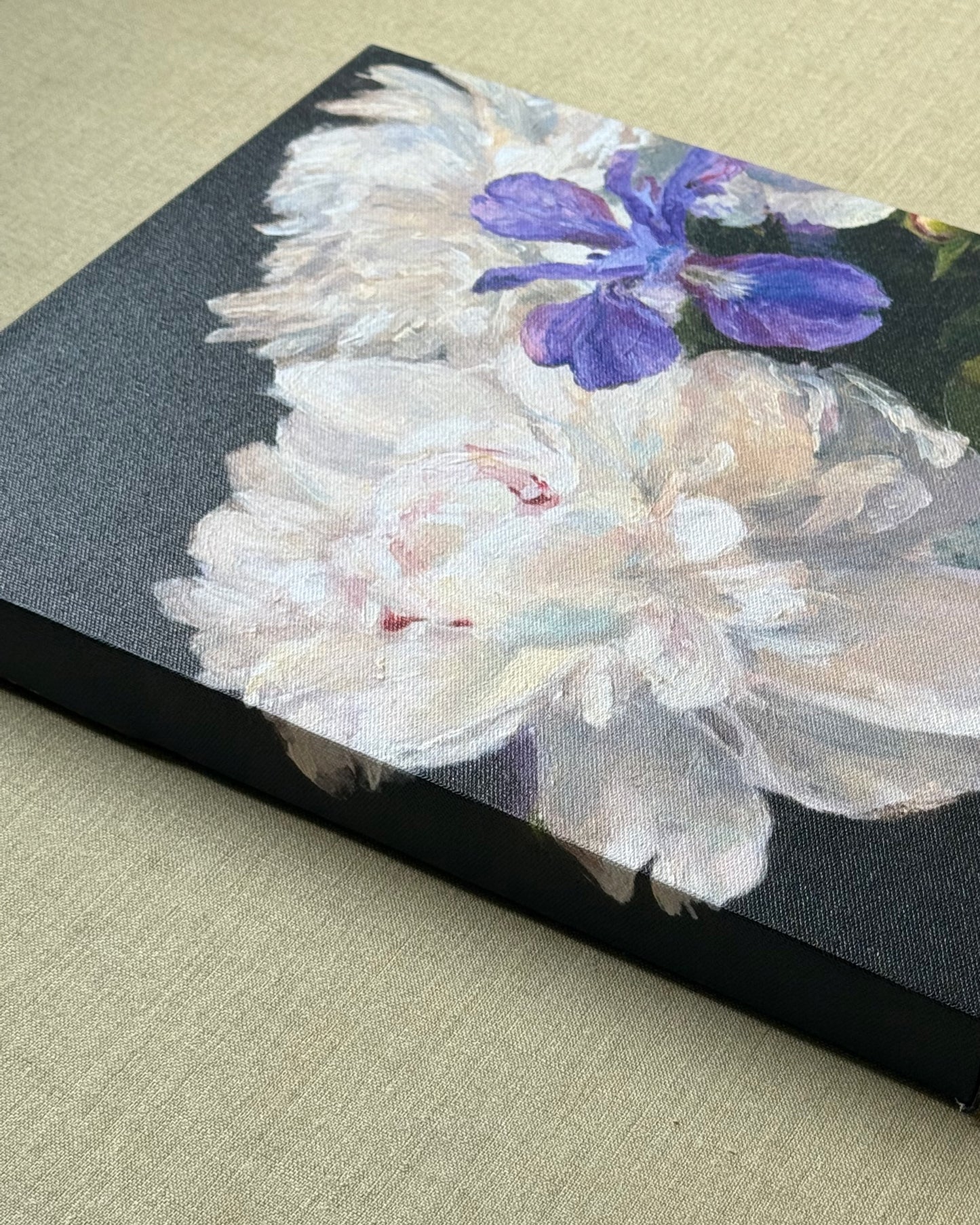 PRINT: Peonies and Irises, Canvas Print, 14 x 11 inches