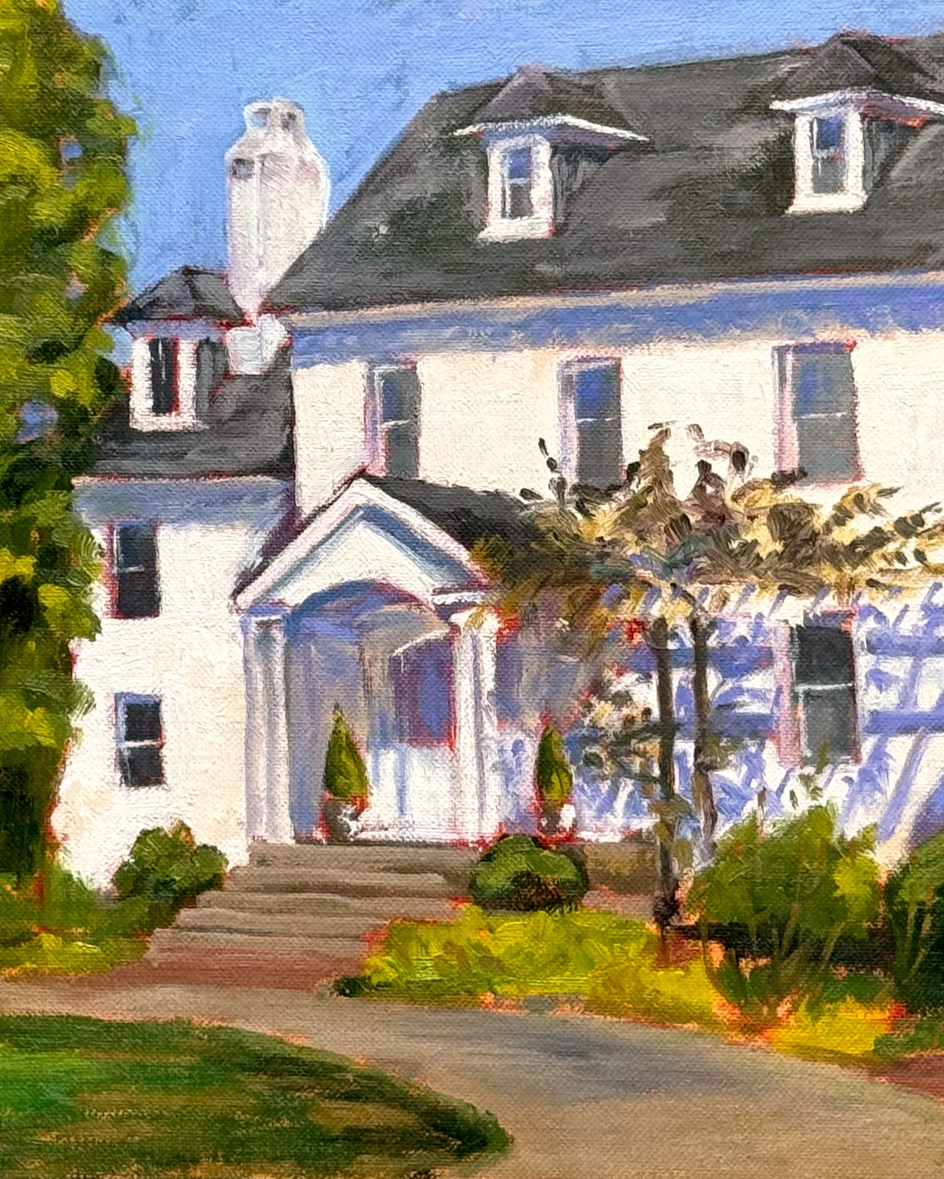 ORIGINAL ART: River Farm, unframed oil painting, 12 x 16 inches