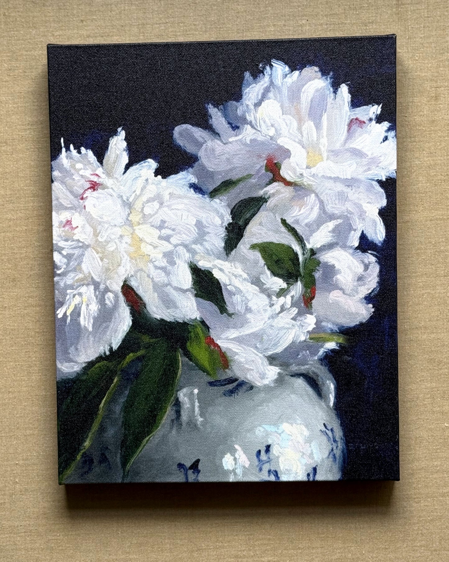 PRINT: Peonies, Canvas Print, 14 x 11 inches