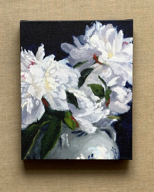 PRINT: Peonies, Canvas Print, 8 x 10 inches