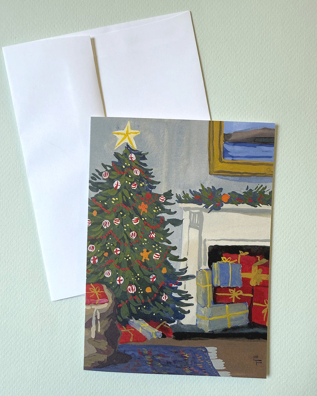 Christmas Tree with Gifts Greeting Card