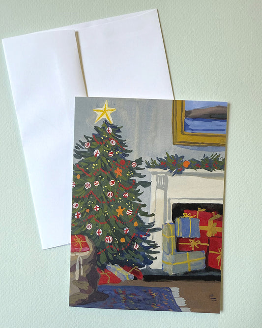 Christmas Tree with Gifts Greeting Card