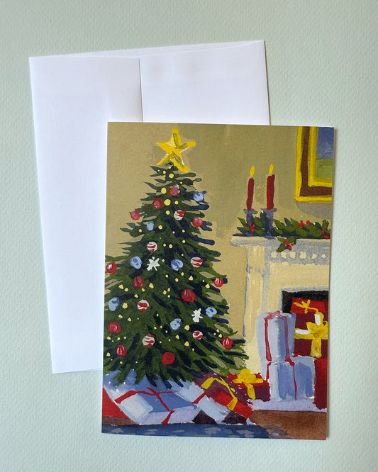 Christmas Tree with Presents Greeting Card